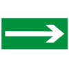 Знак E 24-01, самокл. 100x200  мм., Направляющая стрелка вправо - ПОЖАРНАЯ БЕЗОПАСНОСТЬ