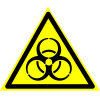 Знак W 16, пластик 2 мм., 200х200 мм., Осторожно. Биологическая опасность (инфекционные вещества) - ПОЖАРНАЯ БЕЗОПАСНОСТЬ