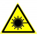 Знак W 10, самокл. 200х200 мм., Опасно. Лазерное излучение - ПОЖАРНАЯ БЕЗОПАСНОСТЬ
