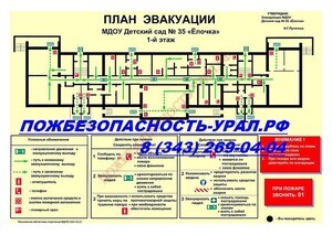 план эвакуации 400х300 (локальные) - ПОЖАРНАЯ БЕЗОПАСНОСТЬ